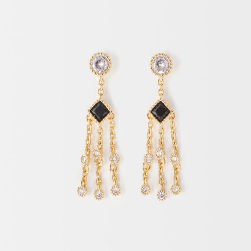 Maje Gold Earrings DIAMANTÉ-EMBELLISHED BRASS EARRINGS